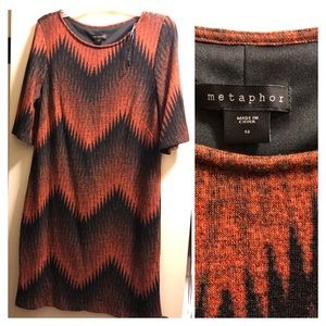 Black and Orange/Peachy Dress